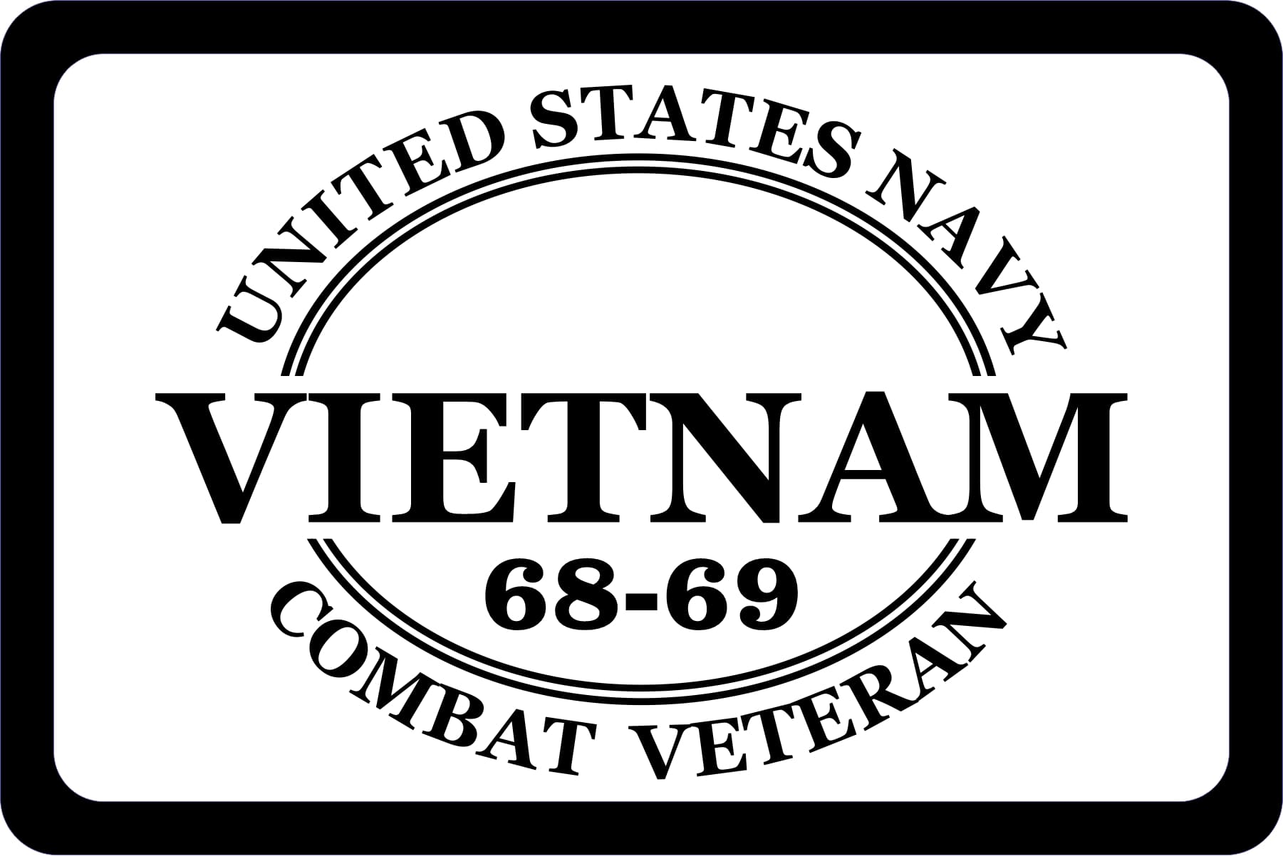 Navy Vietnam Veteran Custom trailer hitch cover